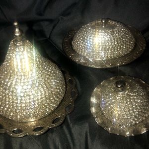 Set of three Turkish sugar bowls